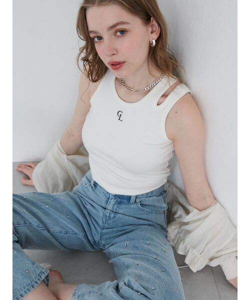 【セール】クリスタルデニムパンツ（デニムパンツ）｜CALNAMUR（カルナムール）