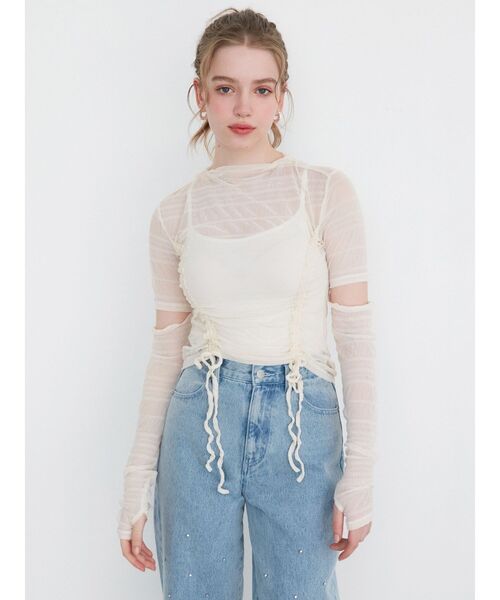 【セール】クリスタルデニムパンツ（デニムパンツ）｜CALNAMUR（カルナムール）