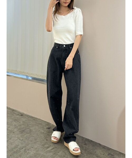 【セール】クリスタルデニムパンツ（デニムパンツ）｜CALNAMUR（カルナムール）