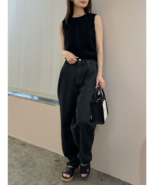 【セール】クリスタルデニムパンツ（デニムパンツ）｜CALNAMUR（カルナムール）