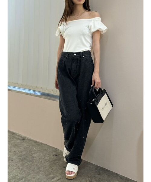 【セール】クリスタルデニムパンツ（デニムパンツ）｜CALNAMUR（カルナムール）