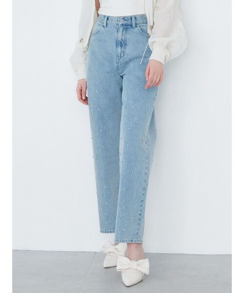 【セール】クリスタルデニムパンツ（デニムパンツ）｜CALNAMUR（カルナムール）