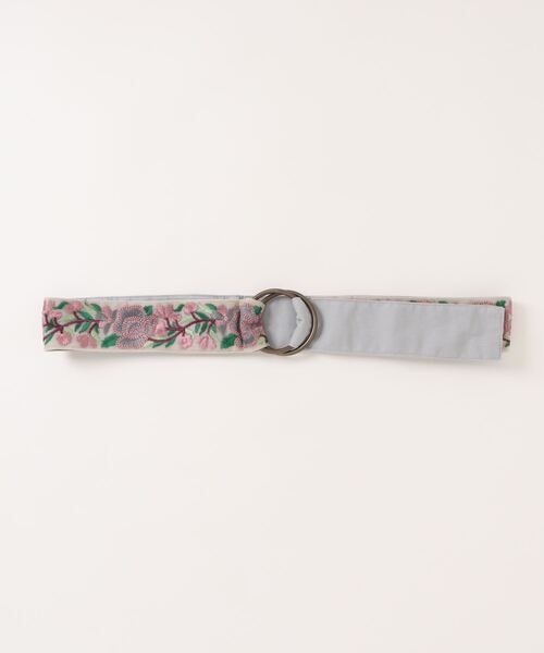 チチカカ（チチカカ）の「インド刺繍リボンリングベルト【WEB限定】（ベルト・レディース・ピンク/グリーン/ブルー/グレー・FREE）」の2枚目の写真
