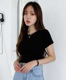 muahmuah([A[A)A'GEM/9 × .kom wmuah muah/[A[AxSLIM FIT CROP HALF T-SHIRT/XtBbg Nbvn[tTVc(TVc/Jbg\[)