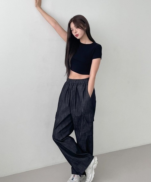 ★chemehc★STARRY HALF TEE (BLACK)★正規品/韓国送料込 WEB&DEPOT限定】DankeSchon/ダンケシェーン/CHEMICAL MESH KNIT