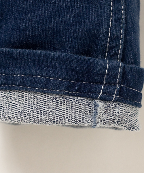 Smoothy(スムージー)の「Smoothy Denim sweat sarueru pants / スムージー デニムスウェットサルエルパンツ(デニムパンツ・キッズ・インディゴブルー・100/120/90/150/140/110/130)」の10枚目の写真