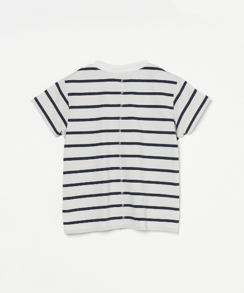 three dots(スリードッツ)の「サンデッドジャージー ミニT(Tシャツ/カットソー・レディース・グレー系その他/ホワイト×ブラック・SMALL/MEDIUM)」の11枚目の写真