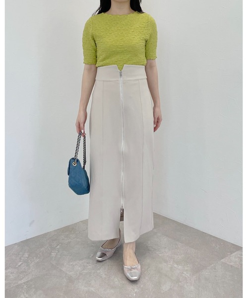 mysty woman(ミスティウーマン)の「フロントzipタイトスカート 113492(スカート・レディース・ブラック/ライトベージュ/ベージュ系その他・FREE)」の21枚目の写真