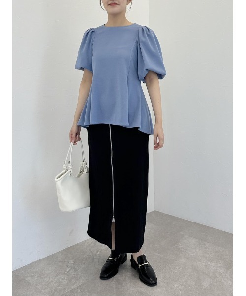 mysty woman(ミスティウーマン)の「フロントzipタイトスカート 113492(スカート・レディース・ブラック/ライトベージュ/ベージュ系その他・FREE)」の20枚目の写真