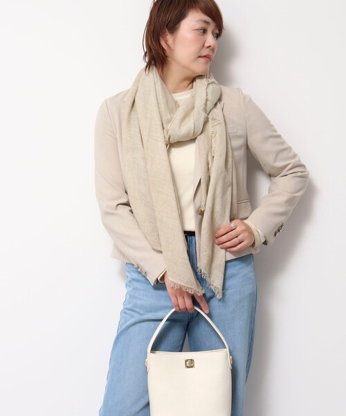 NOLLEY’S Sophi（ノーリーズソフィ）の「ソフトストール（ストール/ショール・レディース・イエロー/ベージュ/ブラウン・FREE）」の3枚目の写真