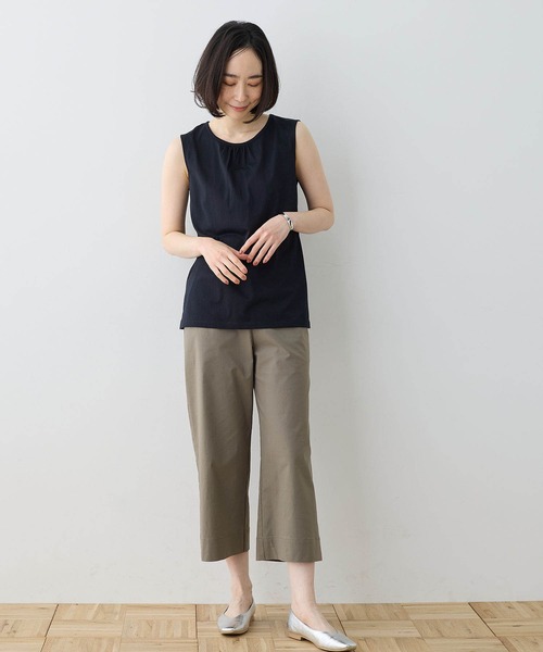 DECOY SINCE 1981（デコイシンスイチキュウハチイチ）の「【接触冷感・UVカット】オーガニックコットンタンクトップ（Tシャツ/カットソー・レディース・グレー/ブラック/ホワイト/ネイビー・LL/M/L/3L/4L）」の7枚目の写真