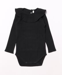 【Bs】【it】【Quincy Mae】RUFFLE COLLAR ONESIE || BLACK