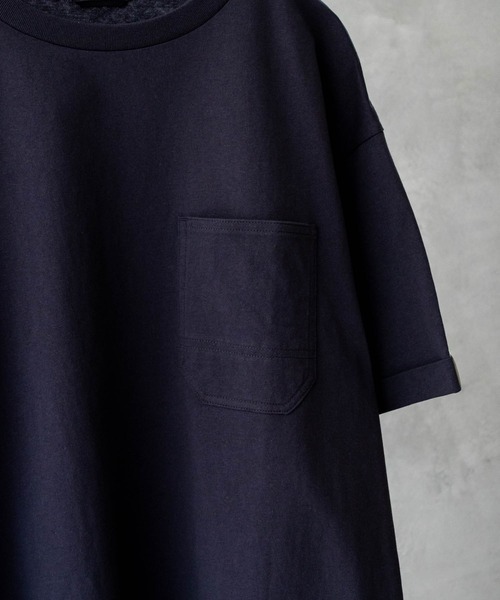 EDWIN（エドウィン）の「C17 H/SPOCKET TEE Cotton100%（Tシャツ/カットソー・レディース・ミント/チャコールグレー/グレイッシュベージュ・L/M）」の4枚目の写真