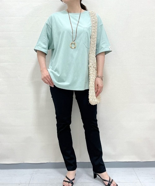 EDWIN（エドウィン）の「C17 H/SPOCKET TEE Cotton100%（Tシャツ/カットソー・レディース・ミント/チャコールグレー/グレイッシュベージュ・L/M）」の12枚目の写真