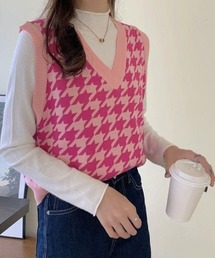 ニット」に該当するベスト（ピンク/桃色系）ファッション通販 - ZOZOTOWN