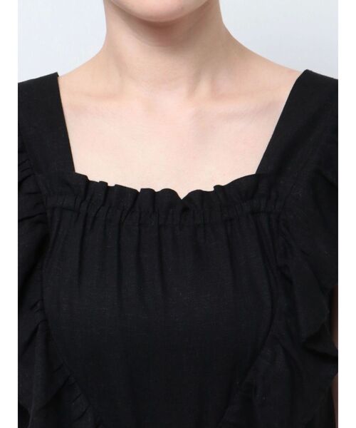 GYDA(ジェイダ)の「フリルデザインオールインワン(つなぎ/オールインワン・レディース・ブラック/ライトブルー・FREE)」の18枚目の写真