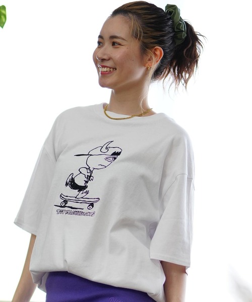 TOY MACHINE(トイ マシーン)の「【ムラサキスポーツ限定】TOY MACHINE/トイマシーン 刺繍Tシャツ ビックシルエット ユニセックス MTMSEST24(Tシャツ/カットソー・レディース・ホワイト/ブラック・M/L/XL)」の5枚目の写真