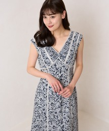Her lip to | Lace Trimmed Floral Dress(ワンピース)
