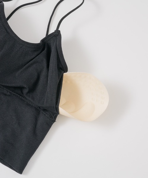 カップ付き】rib fit bra top / リブフィットブラトップ