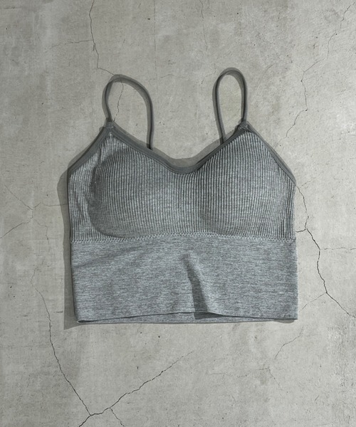 GIUNON（ジウノン）の「【カップ付き】rib fit bra top / リブ