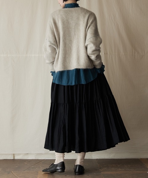 suzuki takayuki（スズキタカユキ）の「tiered skirt（スカート・レディース・ブルー系その他/ブラック・FREE）」の6枚目の写真