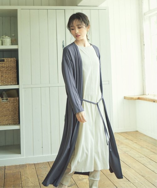 IKKA LOUNGE(イッカラウンジ)の「サイドスリットロングワンピース(ワンピース・レディース・ブラウン/ベージュ・M/L)」の16枚目の写真