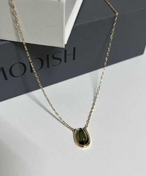 CAPRICIEUX LE'MAGE(カプリシューレマージュ)の「〈GOLDY/ゴールディ〉ドロップネックレス(ネックレス・レディース・カーキ/クリア・FREE)」の6枚目の写真