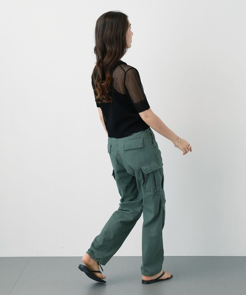 saloon（サルーン）の「SALOON(サルーン)/　シアー透かし編みニットカーデ【手洗い可】（カーディガン/ボレロ・レディース・シルバー/ブラウン/ブラック・FREE）」の14枚目の写真