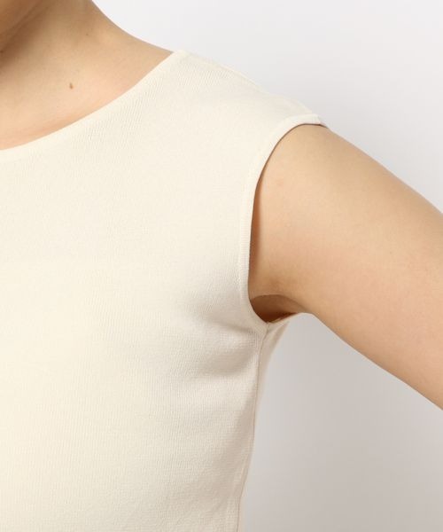 mysty woman（ミスティウーマン）の「フリルビスチェSET　128888（ニット/セーター・レディース・ブラック/ピンク/オフホワイト・FREE）」の7枚目の写真