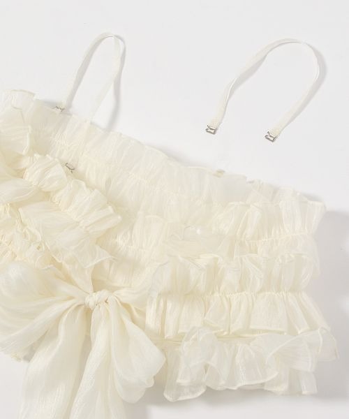 mysty woman（ミスティウーマン）の「フリルビスチェSET　128888（ニット/セーター・レディース・ブラック/ピンク/オフホワイト・FREE）」の19枚目の写真