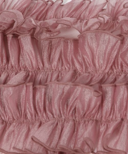 mysty woman（ミスティウーマン）の「フリルビスチェSET　128888（ニット/セーター・レディース・ブラック/ピンク/オフホワイト・FREE）」の10枚目の写真