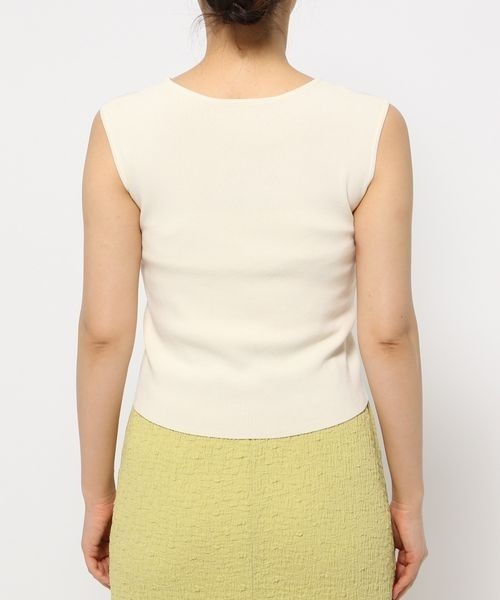 mysty woman（ミスティウーマン）の「フリルビスチェSET　128888（ニット/セーター・レディース・ブラック/ピンク/オフホワイト・FREE）」の4枚目の写真