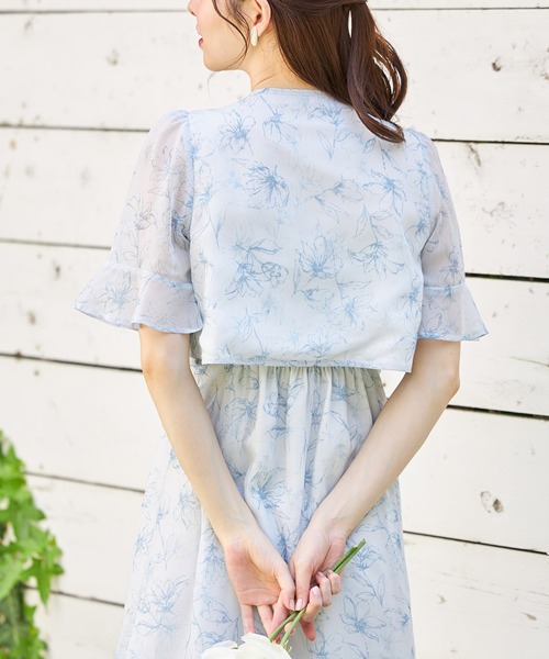 tocco closet(トッコ クローゼット)の「レディフラワーボレロ×キャミワンピースSET(ワンピース・レディース・ブラック/ブルー・M)」の22枚目の写真