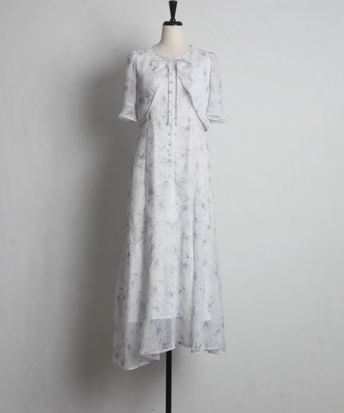 tocco closet(トッコ クローゼット)の「レディフラワーボレロ×キャミワンピースSET(ワンピース・レディース・ブラック/ブルー・M)」の18枚目の写真