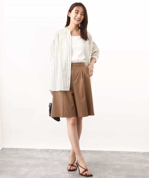 MK MICHEL KLEIN(エムケーミッシェルクラン)の「ベーシックツイルショート丈パンツ/洗える(その他パンツ・レディース・モカ/ネイビー・38)」の22枚目の写真