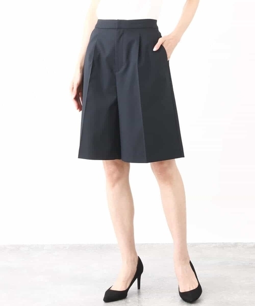 MK MICHEL KLEIN(エムケーミッシェルクラン)の「ベーシックツイルショート丈パンツ/洗える(その他パンツ・レディース・モカ/ネイビー・38)」の11枚目の写真