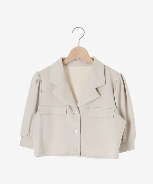 MAJESTIC LEGON（マジェスティックレゴン）の「クロップドカットジャケット（その他トップス・レディース・ブラック/ベージュ・MEDIUM）」の17枚目の写真