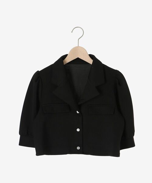 MAJESTIC LEGON（マジェスティックレゴン）の「クロップドカットジャケット（その他トップス・レディース・ブラック/ベージュ・MEDIUM）」の16枚目の写真