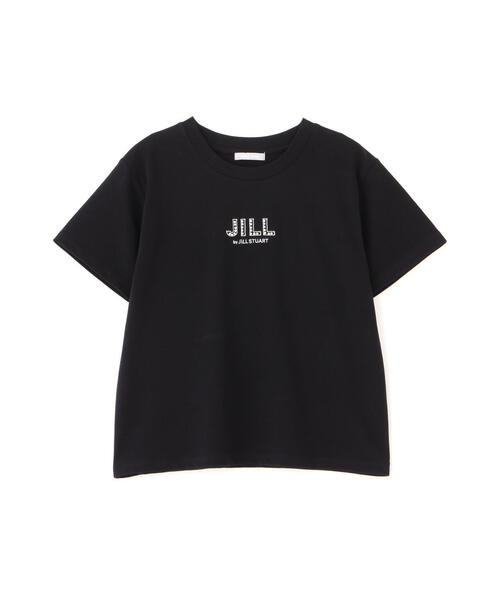 JILL by JILL STUART(ジルバイジルスチュアート)の「◇オーガニックコットンパール刺繍ロゴTシャツ(Tシャツ/カットソー・レディース・ホワイト/ホワイト系その他/ブラック・FREE)」の4枚目の写真