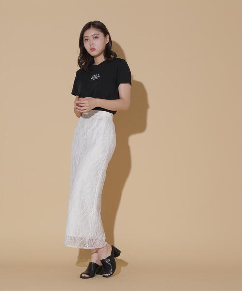JILL by JILL STUART(ジルバイジルスチュアート)の「◇オーガニックコットンパール刺繍ロゴTシャツ(Tシャツ/カットソー・レディース・ホワイト/ホワイト系その他/ブラック・FREE)」の7枚目の写真