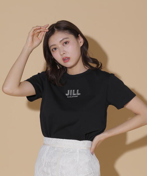 JILL by JILL STUART(ジルバイジルスチュアート)の「◇オーガニックコットンパール刺繍ロゴTシャツ(Tシャツ/カットソー・レディース・ホワイト/ホワイト系その他/ブラック・FREE)」の9枚目の写真