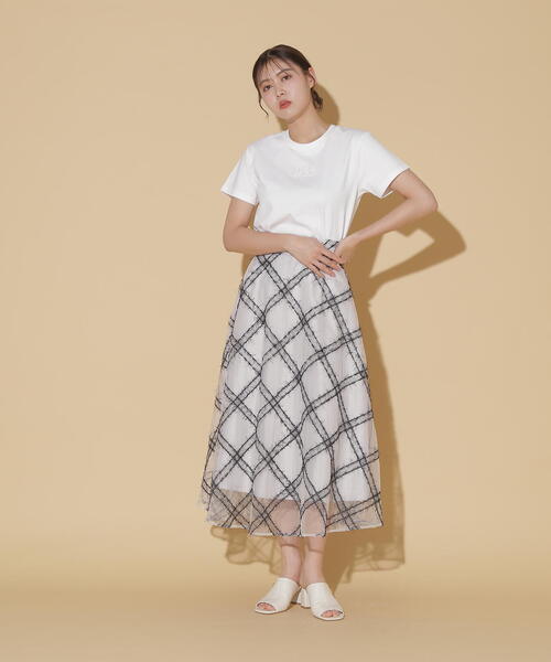 JILL by JILL STUART(ジルバイジルスチュアート)の「◇オーガニックコットンパール刺繍ロゴTシャツ(Tシャツ/カットソー・レディース・ホワイト/ホワイト系その他/ブラック・FREE)」の13枚目の写真