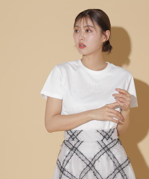 JILL by JILL STUART(ジルバイジルスチュアート)の「◇オーガニックコットンパール刺繍ロゴTシャツ(Tシャツ/カットソー・レディース・ホワイト/ホワイト系その他/ブラック・FREE)」の16枚目の写真
