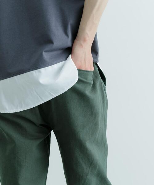 ITEMS URBANRESEARCH（アイテムズ アーバンリサーチ）の「コットン×リネン RELAX トラウザー（その他パンツ・メンズ・ブラック/グリーン/レッド/チャコールグレー・LARGE/MEDIUM）」の5枚目の写真