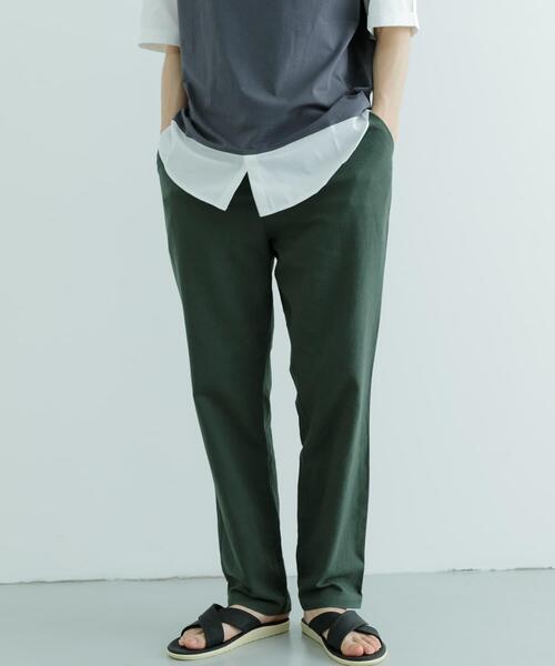 ITEMS URBANRESEARCH（アイテムズ アーバンリサーチ）の「コットン×リネン RELAX トラウザー（その他パンツ・メンズ・ブラック/グリーン/レッド/チャコールグレー・LARGE/MEDIUM）」の6枚目の写真
