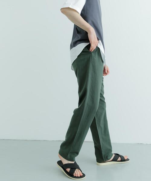 ITEMS URBANRESEARCH（アイテムズ アーバンリサーチ）の「コットン×リネン RELAX トラウザー（その他パンツ・メンズ・ブラック/グリーン/レッド/チャコールグレー・LARGE/MEDIUM）」の8枚目の写真