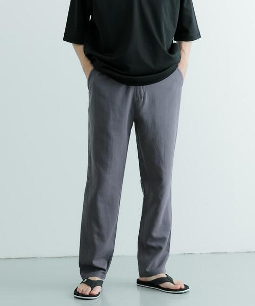 ITEMS URBANRESEARCH（アイテムズ アーバンリサーチ）の「コットン×リネン RELAX トラウザー（その他パンツ・メンズ・ブラック/グリーン/レッド/チャコールグレー・LARGE/MEDIUM）」の19枚目の写真