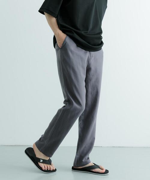 ITEMS URBANRESEARCH（アイテムズ アーバンリサーチ）の「コットン×リネン RELAX トラウザー（その他パンツ・メンズ・ブラック/グリーン/レッド/チャコールグレー・LARGE/MEDIUM）」の20枚目の写真