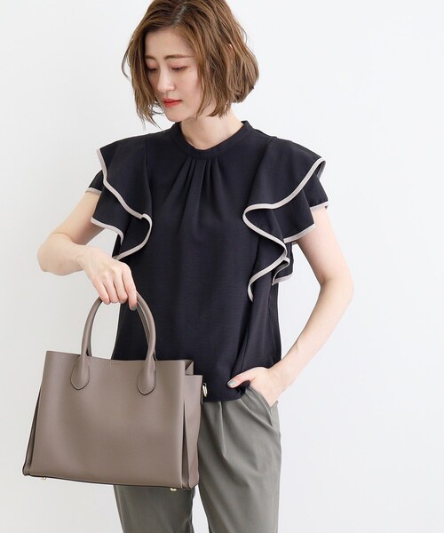 grove(グローブ)の「◆雑誌掲載【人間工学】中仕切り2WAYトート(トートバッグ・レディース・ライトグレー/ブラック/ダークグレー/サンドベージュ・00)」の12枚目の写真