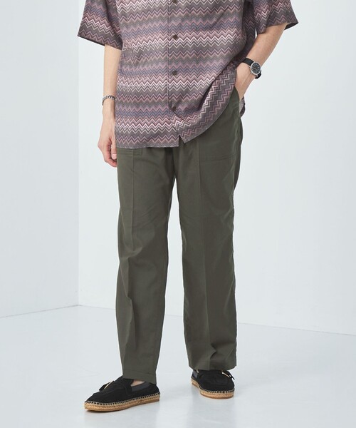 green label relaxing春夏物ストレッチパンツスーツMサイズ green label relaxing スラックス GLR CLOTH 織柄無地 スリム NP